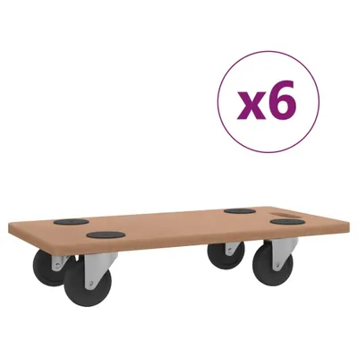 Produktbild von vidaXL Rollbretter 6 Stk. Rechteckig Holzwerkstoff