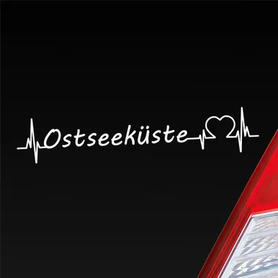 Produktbild von Auto Aufkleber Ostseeküste 19x5 cm Weiss Matt Sticker Heckscheibenaufkleber