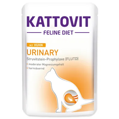 Image de Kattovit 85gx24 Feline Diet Feline Diet Urinary poulet sachet fraîcheur