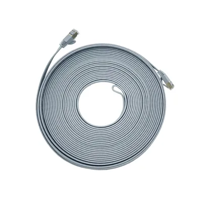 Zdjęcie produktu dla 5m kabel krosowy CAT7 kabel sieciowy płaski kabel internetowy szary kabel krosowy