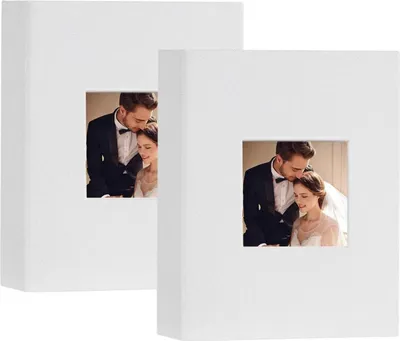 Obrázok produktu pre Miaikoe fotoalbum 2-pack ľanový album 100 fotografií 15 x 10 cm