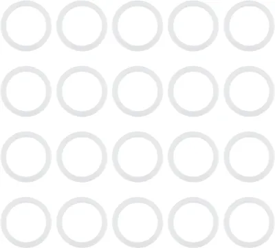 Productafbeelding van Nylonringen, 19 mm, 20 stuks, wit, universeel geschikt voor deurklinken, voor binnen- en buiten gebruik