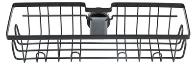 Immagine prodotto di Piatto doccia da appendere, acciaio inossidabile nero, 32x10x7 cm, senza necessità di foratura