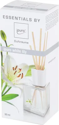 Produktbild von ipuro ESSENTIALS white lily, Duftflasche, Schilfaroma-Diffusor, 0,05 l