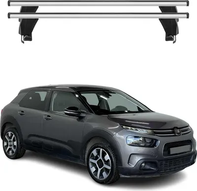 Image de Barres de toit Transversales pour Citroen C4 Cactus II 2018-2024 Alu Gris 2x