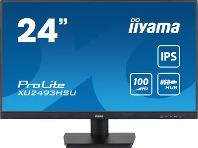 Zdjęcie produktu dla iiyama ProLite XU2493HSU-B7, 60,5 cm (23.8"), 1920 x 1080 px, Full HD, LED, 1 ms, Czarny