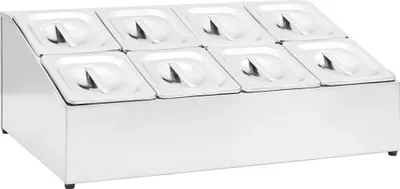 Obrázek produktu pro vidaXL Gastronorm stojan s 8 nádobami GN 1/6 z nerezové oceli