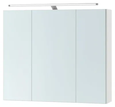 Obrázok produktu pre Zrkadlová skrinka s nastaviteľnými poličkami a osvetlením | Biela | 70 x 15 x 60 cm