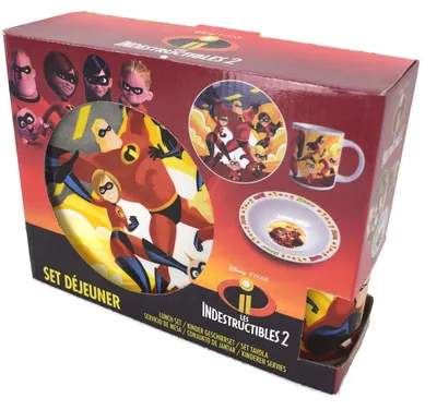 Produktbild von Die Unglaublichen Geschirrset Porzellan Geschenkset 3teilig