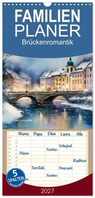 Produktbild von Familienplaner 2027 - Brückenromantik mit 5 Spalten (Wandkalender, 21 x 45 cm) CALVENDO