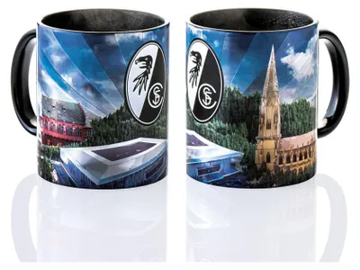 Produktbild von SC Freiburg Tasse Metallic "Skyline"