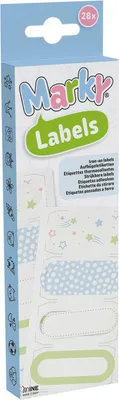 Produktbild von COLOP Textil-Etiketten / Aufbügel-Etiketten "Marky" 28 Etiketten auf 4 Blatt