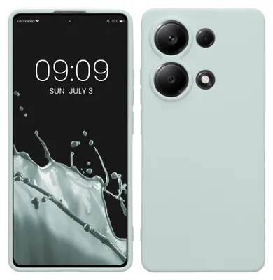 Produktbild von kwmobile Handyhülle für Xiaomi Redmi Note 13 Pro 4G Hülle - weiches Handy Silikon Case - Schutzhülle Cover - Cool Mint
