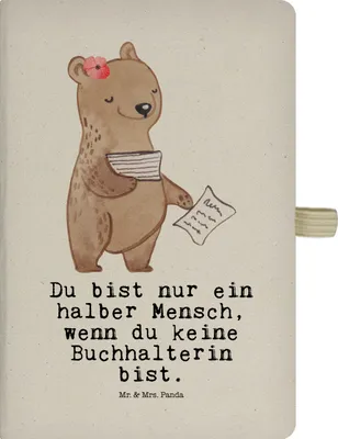 Produktbild von Mr. & Mrs. Panda Tagebuch Buchhalterin Herz - Transparent - Geschenk, notizbuch, Jubiläum, Journal, A4 Kariert, Beruf, Witzig, Kladde, Buchhalter, Spruch, Lustig