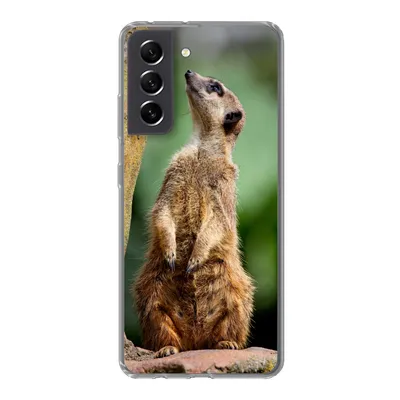 Produktbild von MuchoWow® Handyhülle Schutzhülle Hülle für Samsung Galaxy S21 FE Erdmännchen - Tier - Rock Silikon Softcase Handy Hülle - Mobiltelefonhülle