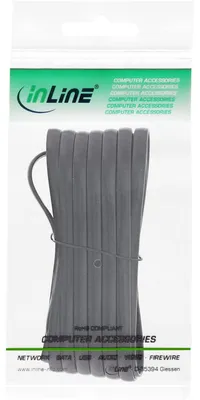Produktbild von InLine 18848A Modularkabel RJ12, Stecker / Stecker, 6adrig, 6P6C, 0,5m