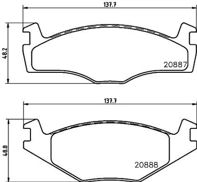 Produktbild von HELLA 8DB 355 006-381 - OE 867698151 Bremsbeläge für Cordoba (6K), Ibiza (6K), Polo (80, 86C), Polo (6N), Polo (6V), Polo Playa