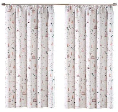 Produktbild von Heimtexland Kinder Deko Vorhang 2er Set Verdunkelungsgardinen Kinderzimmer Thermo-Gardine Sonnenschutz Kälteisolierend verdunkelnd Typ922 Zirkus Bandschal HxB 225x135 cm