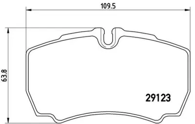 Produktbild von Brembo Bremsbelagsatz, Scheibenbremse Hinterachse P A6 023