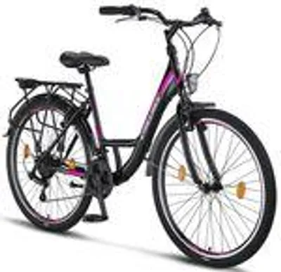 Produktbild von Chillaxx Bike Strada Premium City Bike in 24, 26, 28 Zoll - Fahrrad für Mädchen, Jungen, Herren und Damen - 21 Gang-Schaltung - Hollandfahrrad Citybike