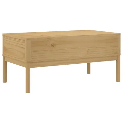 Produktbild von vidaXL Couchtisch FLORO Wachsbraun 99x55,5x45 cm Massivholz Kiefer