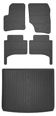 Zdjęcie produktu dla Dywaniki gumowe + mata bagażnika do Volkswagen Touareg I 2002-2010 (SUV, standardowy bagażnik) – czarne, dopasowane – Wielganizator SolidPRO