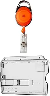 Produktbild von Ausweisset Ausweisjojo Jojo transparent ORANGE Zipper Kartenhülle Ausweishülle TRANSPARENTER Ausschieber