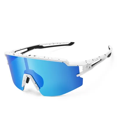 Produktbild von ROCKBROS Fahrradbrille Kinder Sportbrille, Polarisierte Sonnenbrille UV400 Radbrille Winddicht TR90 Weiß schwarz