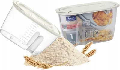 Immagine prodotto di Contenitore da cucina per oggetti sfusi con dimensioni e fori da 1 litro