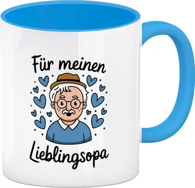 Produktbild von Für meinen Lieblingsopa Kaffeebecher in hellblau