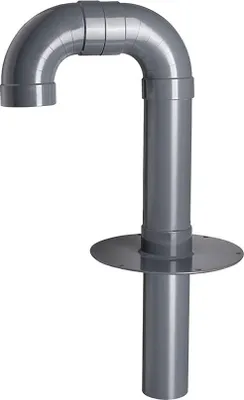 Produktbild von Flachdach Schwanenhals mit Flansch aus Hart-PVC DN125