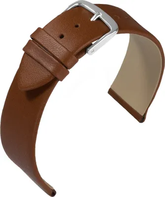 Produktbild von EULIT Uhrenarmband | Nappaleder, braun ohne Naht | Dornschließe S/G, Stegbreite:14mm, Schließe:Silbern