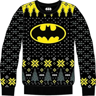 Obrázek produktu pro Batman - Mikina pro muže, vánoční design CD1581 (L) (černá/žlutá)