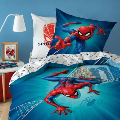 Produktbild von Spiderman City Bettwäsche, 80 x 80 cm + 135 x 200 cm 100% Baumwolle