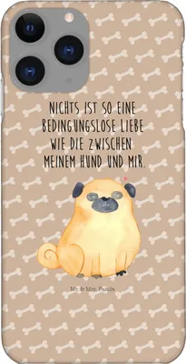 Produktbild von Mr. & Mrs. Panda Iphone 11 Pro Handyhülle Mops - Hundeglück - Geschenk, Premium Kunststoff, Liebe, Pure, Handy Case, Knuffig, Hund, Sprüche