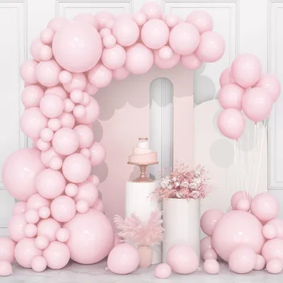 Imagen del producto de Solidchoice - Juego de arcos de globos en color rosa pastel para decoración de fiestas
