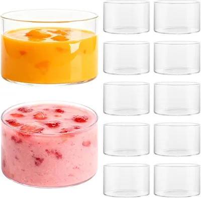 Imagen del producto de Vasos de vidrio, 200 ml, juego de 12 unidades, para postres