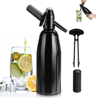 Image de Siphon bouteille aluminium régulateur de pression noir