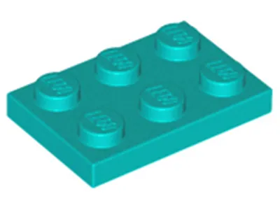 Image de Lego® 2x3 plaques 3021 - 1 pièce turquoise foncé