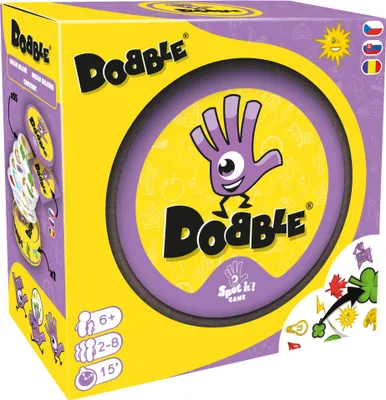 Produktbild von Asmodee Dobble RO Kartenspiel zur Förderung der visuellen Wahrnehmung, 55 runde Karten
