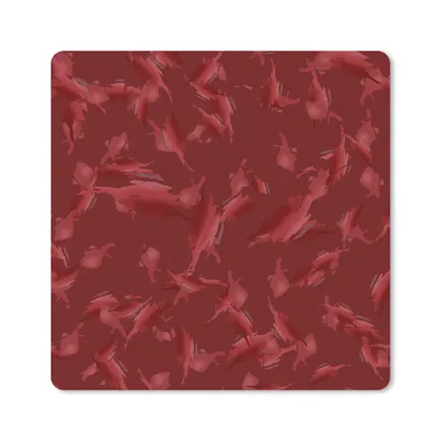 Produktbild von MuchoWow® Mauspad Mousepad Muster - Rot - Camouflage 30x30 cm - Mousepads - Maus Mat - Pad - Mausunterlage - Gaming