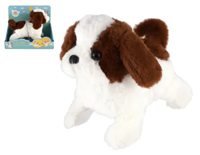 Immagine prodotto di Cagnolino Salto che salta e cammina, 19 cm, a batterie, con suoni, nella confezione da 23x19x15 cm