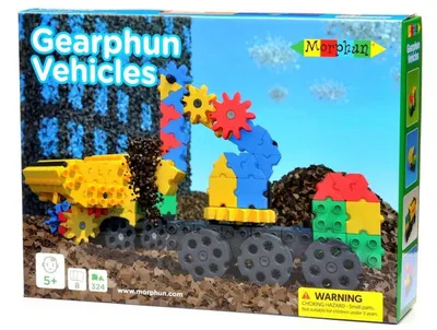Productafbeelding van Klocki Morphun Gearphun Voertuigen, 324 stuks, met tandwielen, geschikt voor kinderen vanaf 4 jaar