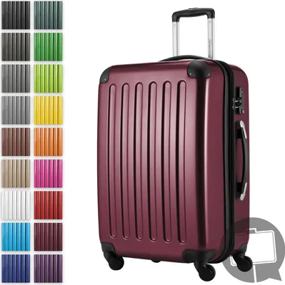 Immagine prodotto di HAUPTSTADTKOFFER Alex - Valigia rigida espandibile con 4 ruote trolley check-in valigia da viaggio con espansione pieghevole bagaglio check-in 158cm Valigia rigida 65 cm, 74 litri, rosso scuro (Borgogna)