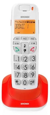 Immagine prodotto di Brondi Bravo Bright Telefono DECT Identificatore di chiamata Rosso