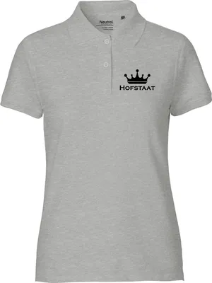 Produktbild von Huuraa Damen Polo Shirt Hofstaat Schützenfest XXL Sport Grey Bio Baumwolle Fairtrade Poloshirt Geschenkidee