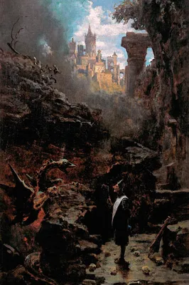 Produktbild von Carl Spitzweg Kunstdruck Bild - Der Hexenmeister, 1875 (120 x 80 cm)