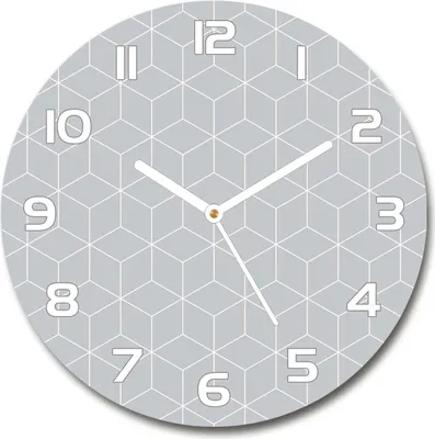 Produktbild von Wanduhr aus Glas 30fi Glasbild Glasuhr Gehärtetes Glas - weisse-zeiger - Geometric background