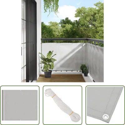 Produktbild von The Living Store Balkon-Sichtschutz Hellgrau 90x500 cm 100 % Polyester Oxford