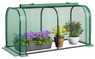 Immagine prodotto di Mini serra 2 in 1 con porta avvolgibile con cerniera e copertura in PE.
